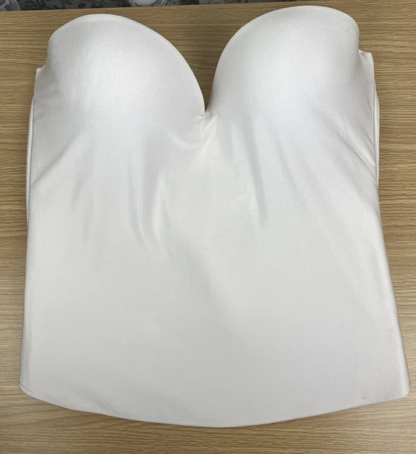 Davids Bridal Seamless Bustier Corset Bra 42B Strapless White Longline 7643