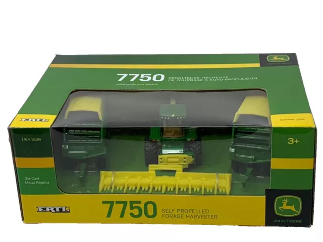 1/64 Ertl John Deere 7750 Self Propelled Forage Harvester W/ Tandem Wagons