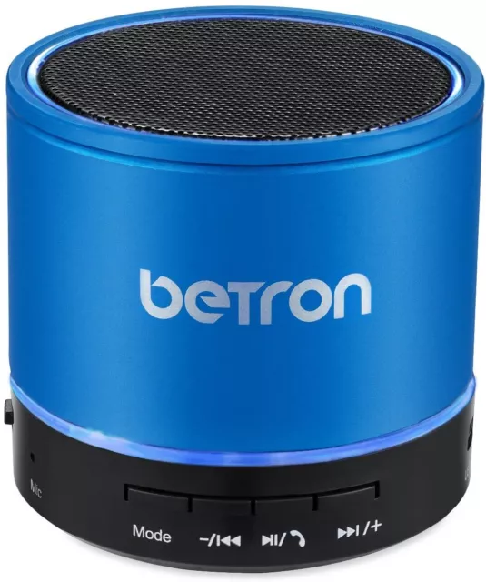 Betron KBS08 Bluetooth Speaker, Wireless, Portable, Mini, Blue