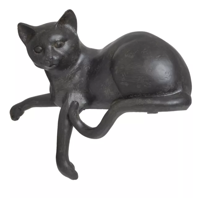 Dekofigur Figur Katze Kater Kätchen 20cm liegend Kantenhocker Kantensitzer Deko