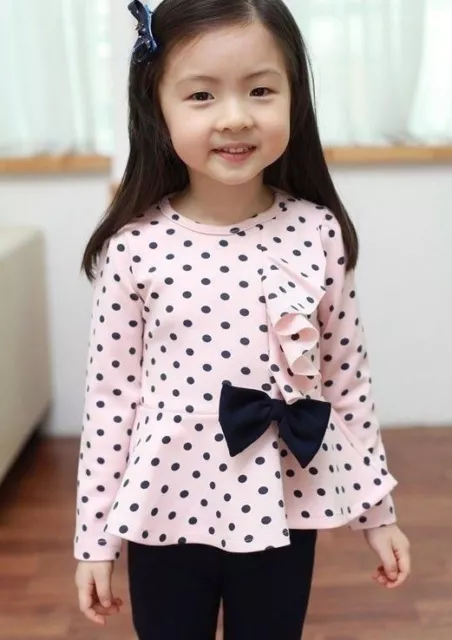 Nuovi vestiti casual festa bambini a pois outfit per bambini piccoli 3