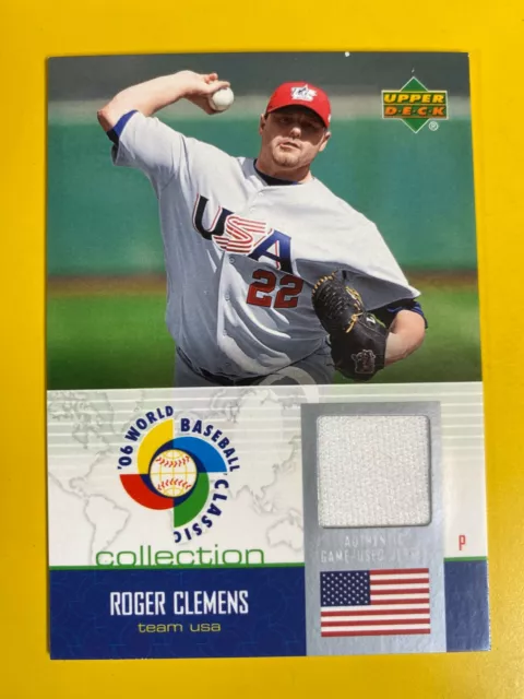 D58861  2006 Upper Deck WBC Collection Jersey #RC Roger Clemens BK$30