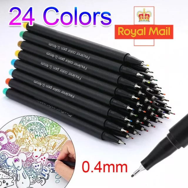 AU 24pcs Acrylic Paint Marker Pens Extra Fine Tip Rock Permanent Posca Metal Pen