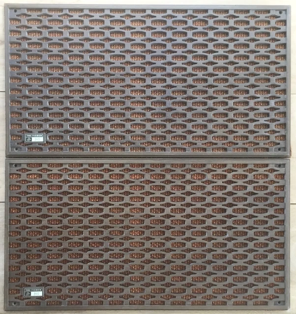 Vintage The Fisher 105 Speaker Grilles/Covers 22 1/2" x 12" EX Condition