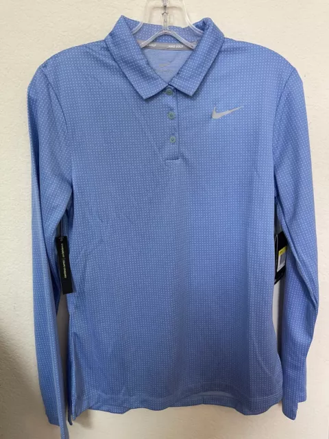 Nike Golf Core Circular Jacquard Dri-FIT Women Polo Shirt Blue 929535