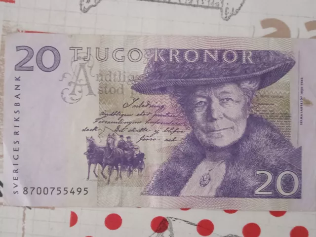 Banconota Di 20 Korona Suedia