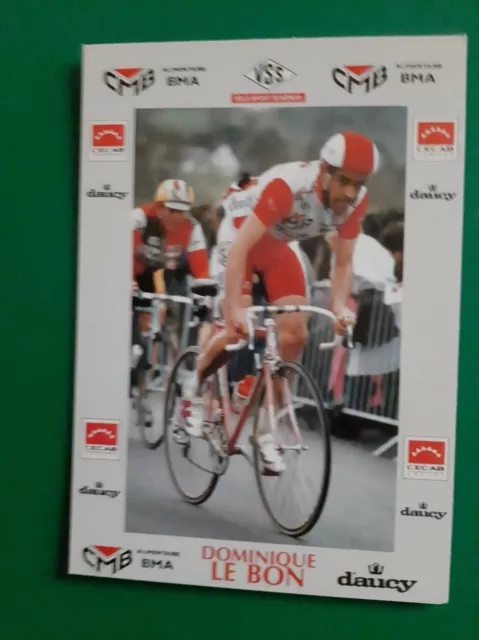 CYCLISME carte cycliste DOMINIQUE LE BON équipe VELOS-SPORT SCAEROIS