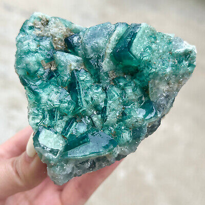 695g natural super beautiful green fluorite crystal ore standard sample ZS691