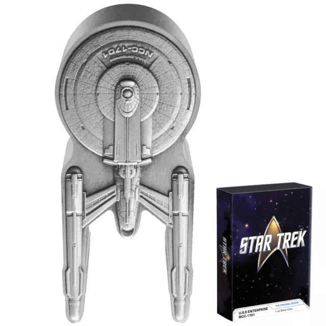 Silbermünze Star Trek™ U.S.S. Enterprise NCC-1701™ 2024 - Niue - 1 Oz AF