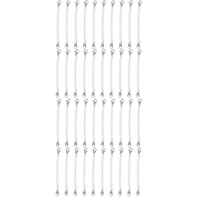 40 piezas Collar Pulsera Extensor Cadenas Hágalo usted mismo Pulsera Joyería Extensión Cadenas
