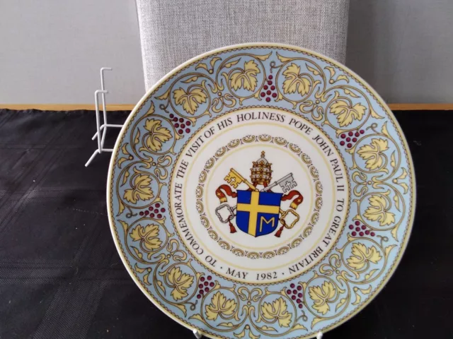 Royal Worcester Collectors Plate,To Commemorate The Visit Of His Holiness...