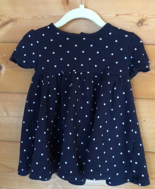 Worn in Good Condition Mamas and Papas Navy and Stars Dress Age 3-6 Months