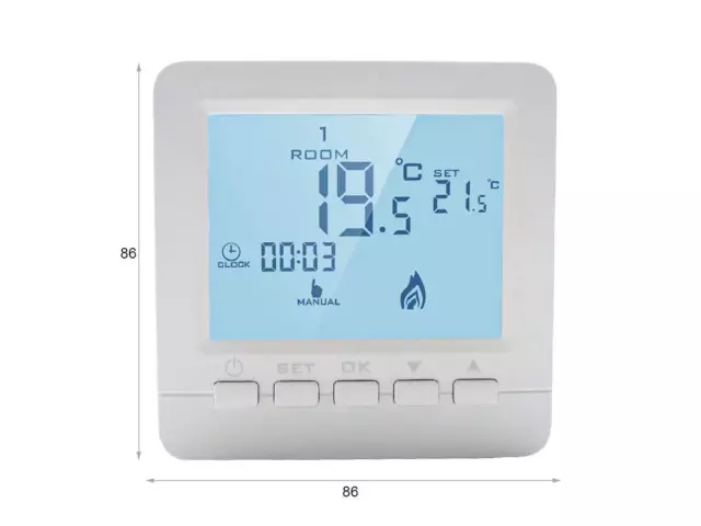 LEDLUX Digitalthermostat programmierbaren Tasten für Wandwand-Gaskessel B-WARE