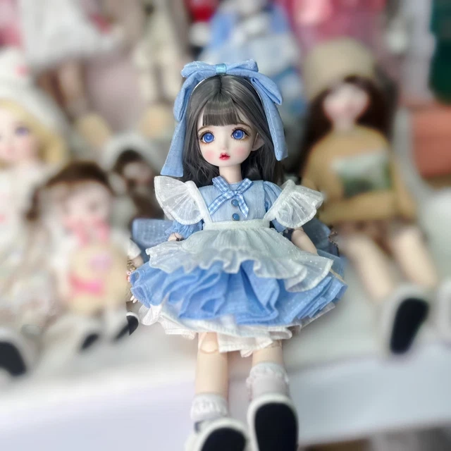 Full Set 1/6 BJD Doll Lovely Girl Eyes Face Makeup Hair Clothes Kids Toys Gift