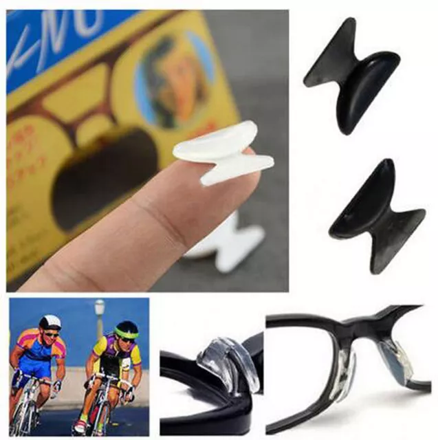 Lots 5 Pairs Silicon Anti-Slip Stick On Nose Pads for Eyeglass Sunglass Glasses 2