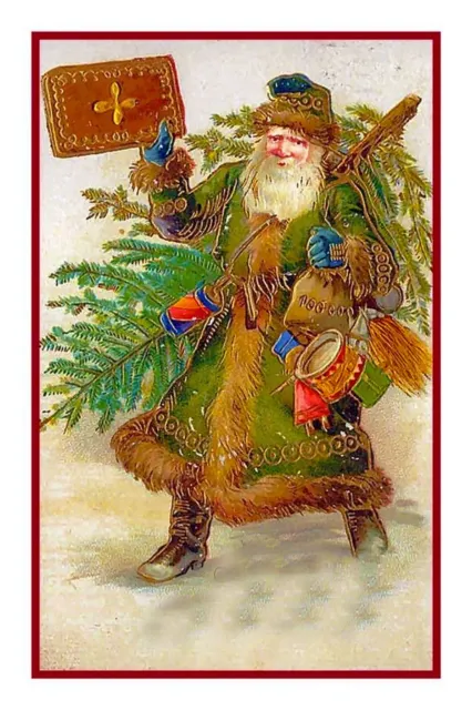 Victoriano Papá Noel Santa Claus #33 Punto de Cruz Tabla Patrón