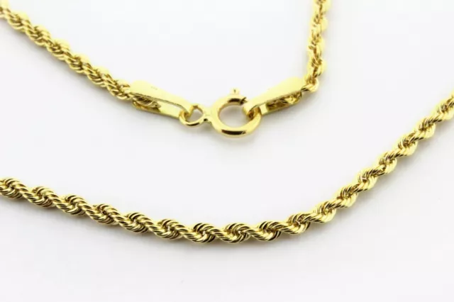 girocollo collana CORDA in oro giallo 18kt.  cm.50 gr. 3,00 sezione mm. 2,2