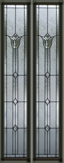 Leaded Glass Bevel Tulip only Door Sidelight  Window Panel SG10