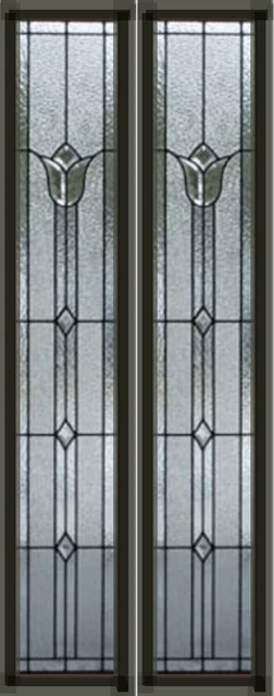 Leaded Glass Bevel Tulip only Door Sidelight  Window Panel SG10