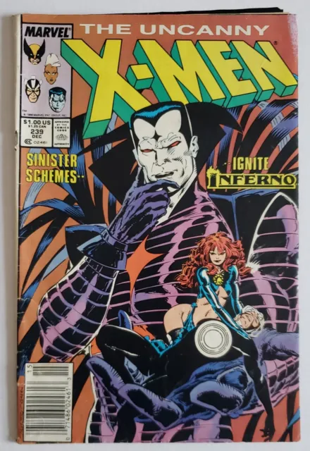 Uncanny X-Men #239 VG 1st Cover 2nd App Mr Sinister Newsstand Edition Marvel Key