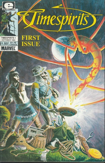 Timespirits #1 1984 Epic/Marvel -Great Frontier- Co-Writer Steve Perry...vf