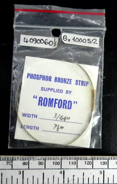 Bande de bronze phosphoreux 3/64" x 7 1/4" ROMFORD