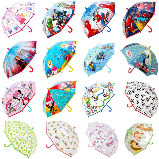 Personaggio ombrello bambini 3D cupola trasparente ragazzi ragazze bambini viaggio scolastico