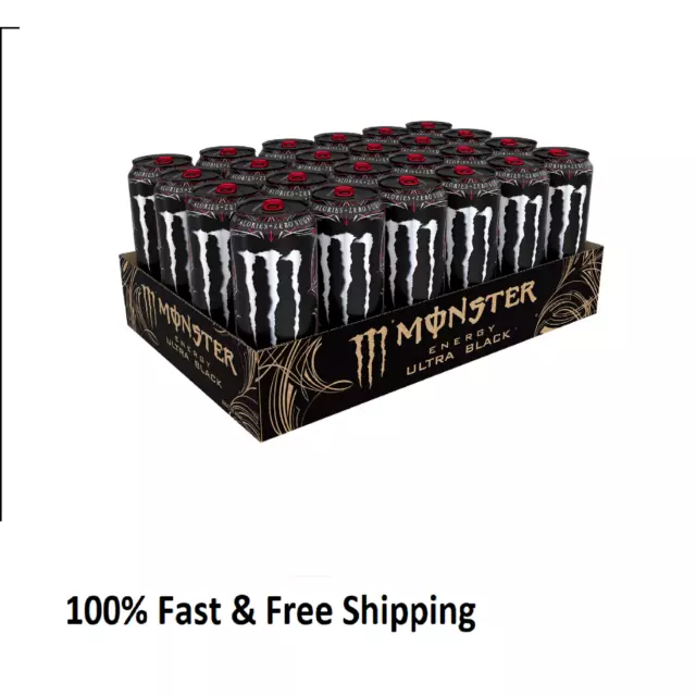 Monster Energy, Ultra Black, 16 Fl Oz, 24 Count Free & Fast Shipping