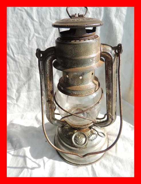 ANCIENNE LANTERNE LAMPE Tempete Militaire Allemande WW2 Feuerhand 305