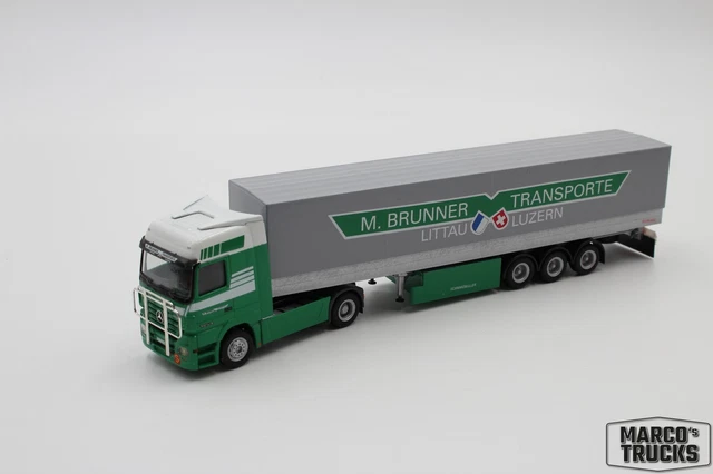 Miniature Herpa 1/87 - Mercedes Actros Semi-remorque Transport MM (réf 121088)