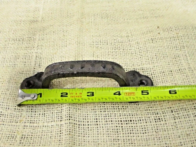 2 Cast Iron RUSTIC Barn Handle Gate Pull Shed Door Handles 5 1/2" Drawer Pulls 5