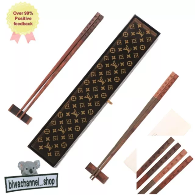 LOUIS VUITTON Chopsticks 25th Anniversary Limited Monogram Wood VIP Gift  Item