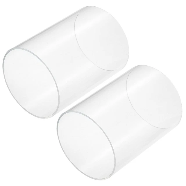 2pcs Acrylic Pipe Clear Rigid Tube 115mm ID 120mm OD 6" for Lamps and Lanterns