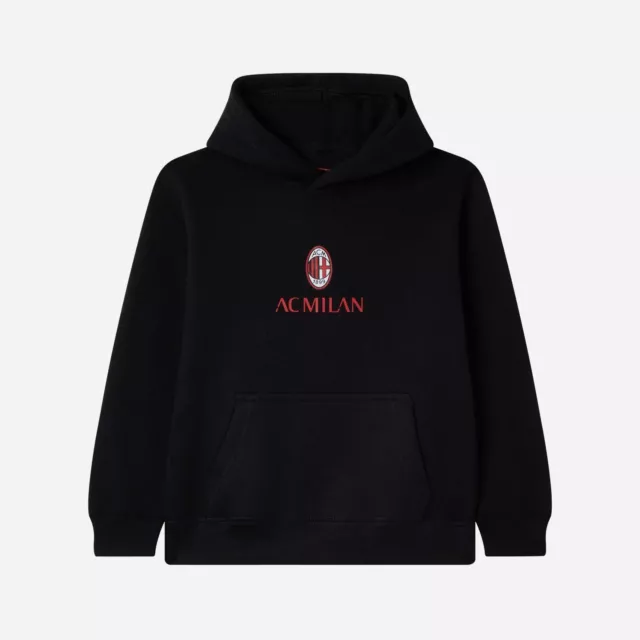 AC Milan Felpa Nera con Logo, Bambino