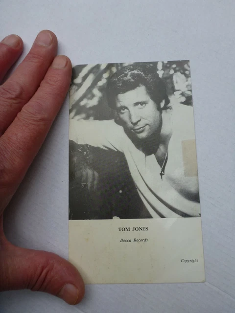 RARE TOM JONES card to promote him Decca Records photograph fan club ...