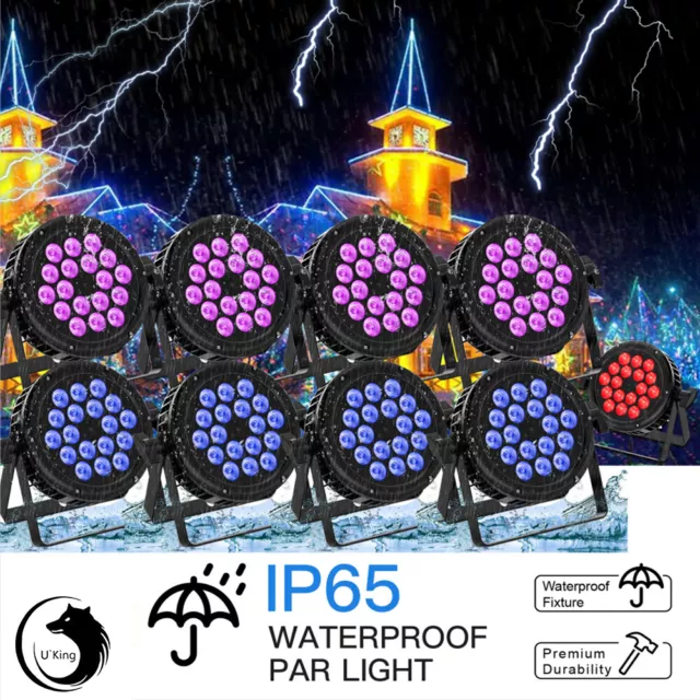 8X 200W LED Par Scheinwerfer IP65 Wasserdicht Bühnenlicht RGBW Wash Par Outdoor