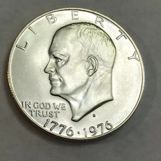 Bicentennial 1776-1976S 40% silver gem BU Eisenhower IKE dollar.  #4