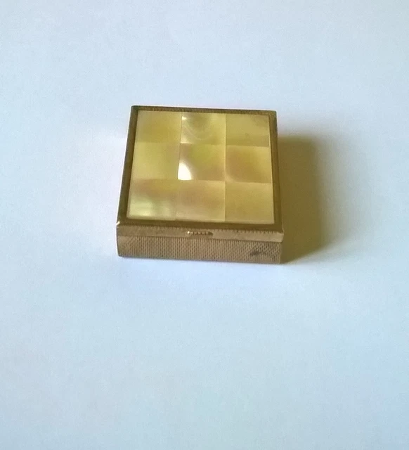 Coffret à Bijoux Vintage En Laiton Et Verre - Forme Carrée - Occasion