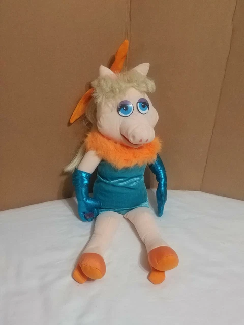 Vintage Miss Piggy Stuffed Plush Doll Tm & Henson Muppets Used