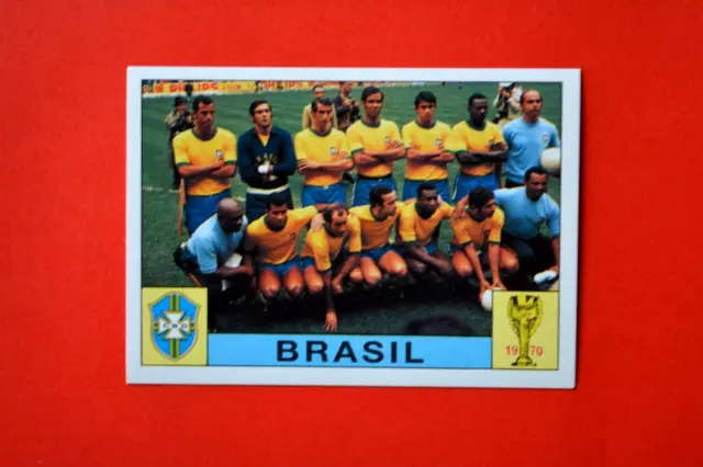Panini Fußball World Cup Story-Mannschaft Brasilien m.Pele WM 1970 #36 ungeklebt