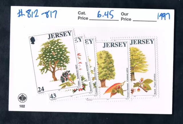 2/3 off $6.45 Scott Value - 1997 JERSEY GB UK Trees, Nature MNH NH UMM