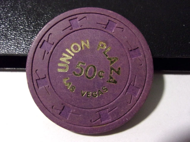 UNION PLAZA HOTEL CASINO 50¢ hotel casino gaming poker chip - Las Vegas, NV