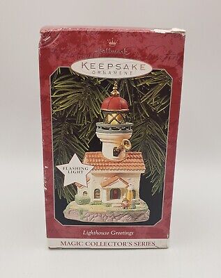 Hallmark Keepsake Christmas Ornament Lighthouse Greetings Magic Collectors 1998
