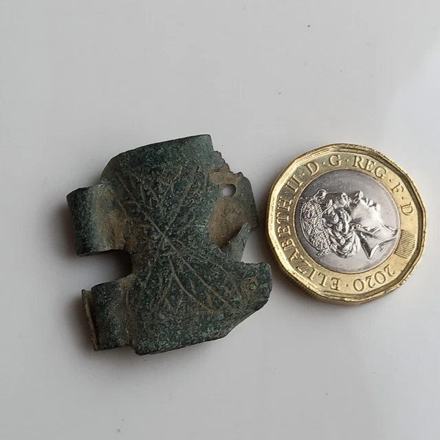 Saxon Celtic Viking bronze metal detector find detailed decorative, Loft Find