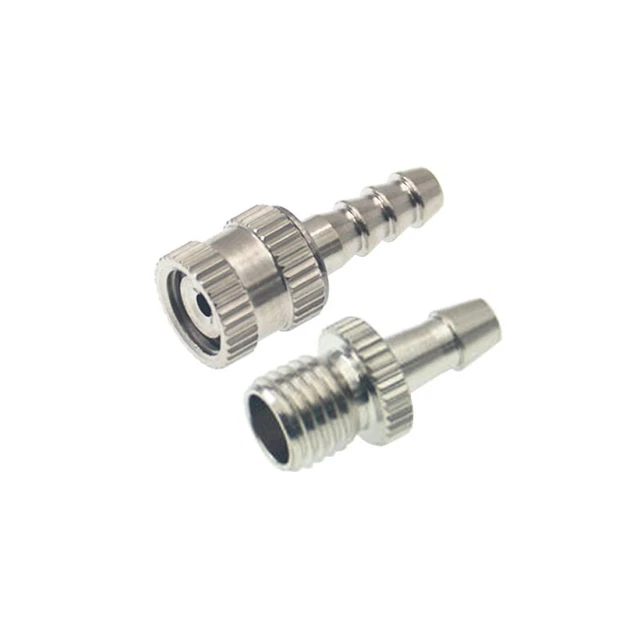 10set Metal Screw-Type NIBP Air Hose Connector with Barbed End for 5/32" Tubing