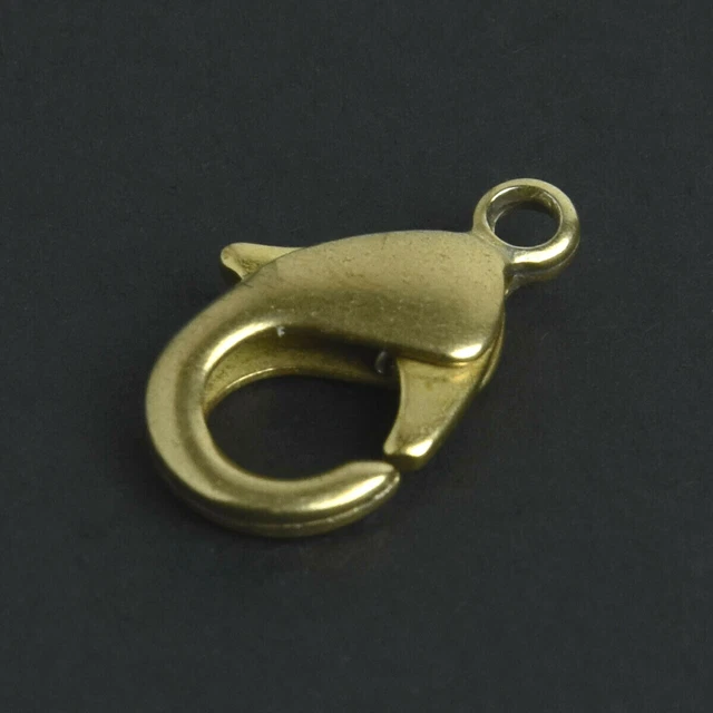 Solid Brass Lobster Claw Clasps Snap Jewelry Finding Fastener Hook 12-27mm 3