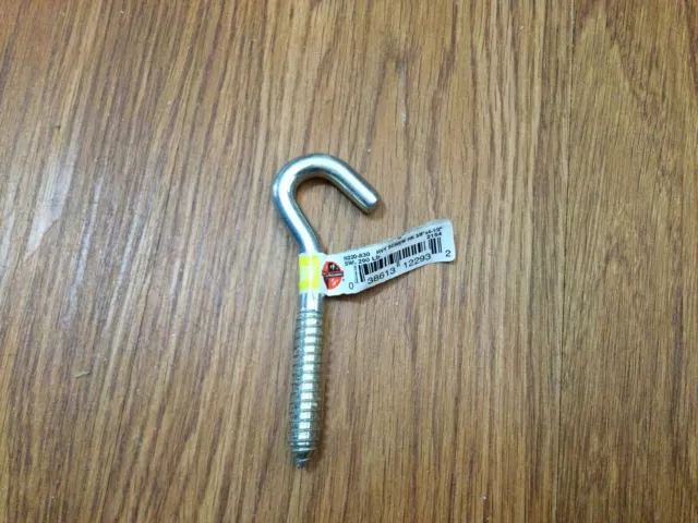 National Hardware N220-830 Zinc-Plated Silver Steel 3/8" x 4 1/2" L Screw Hook