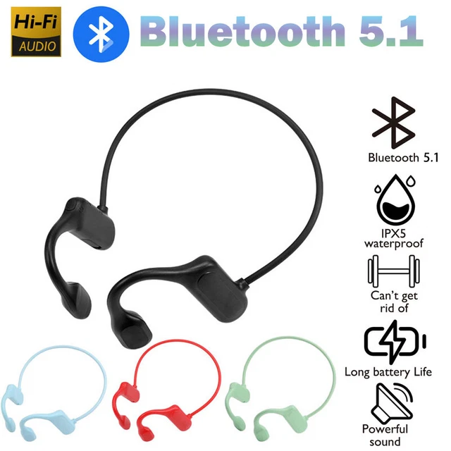 Bone Conduction Headphones Bluetooth 5.1 Wireless Earbuds Outdoor Sport Headset