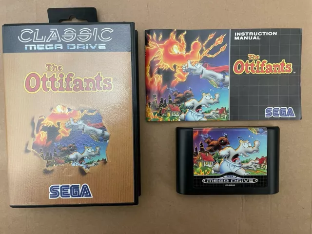 Sega Megadrive Classic The Ottifants verpackt CIB Pal Version schneller Versand