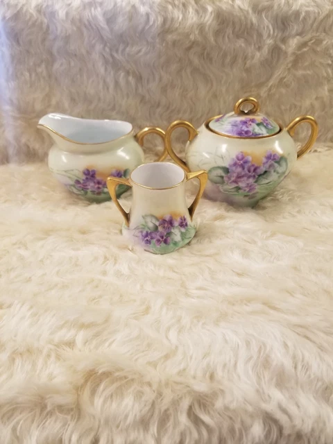 C.T. Altwsser Silesia/Thomas Sevrzs Bavaria Cream&Sugar & Toothpick Set